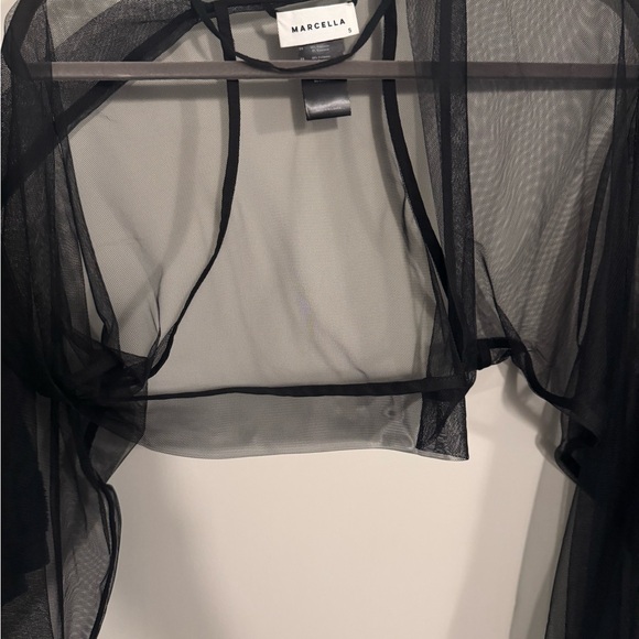 MARCELLA Black Mesh Olympia Bolero Top - Picture 6 of 7